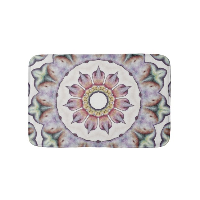 Bathmatt, Abstraktes Kaleidoskop-Bild Badematte (Vorderseite)