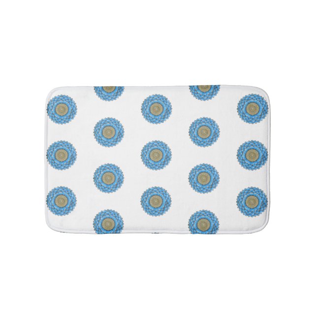 Bathroom mat with hand- drawn mandala design badematte (Vorderseite)