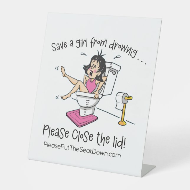 Bathroom Sign Sockelschild (Vorderseite)