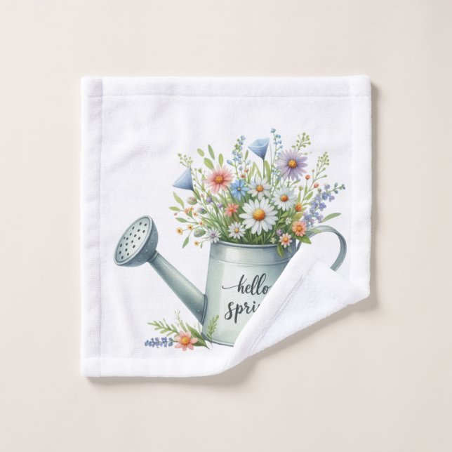 Bathroom Towel Set-Pastel Spring Bath Décor Badhandtuch Set (Waschlappen)