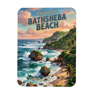 Bathsheba Beach Barbados Magnet
