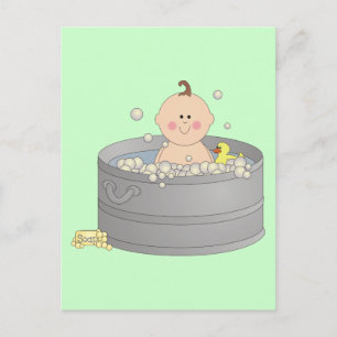 Bathtime Baby Postkarte