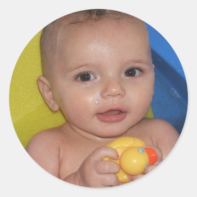 Bathtime Runder Aufkleber (Vorderseite)