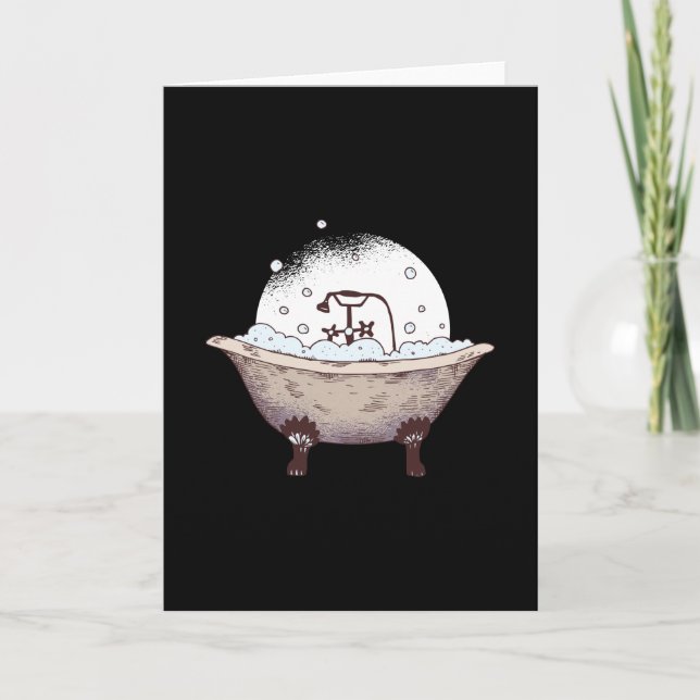 Bathtub-Cartoon Karte (Vorderseite)