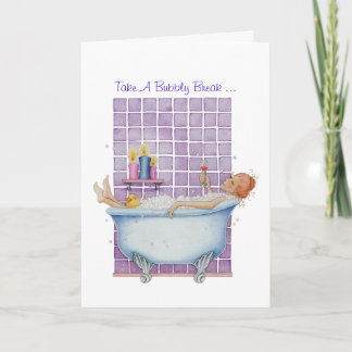 Bathtub Joy Card Karte