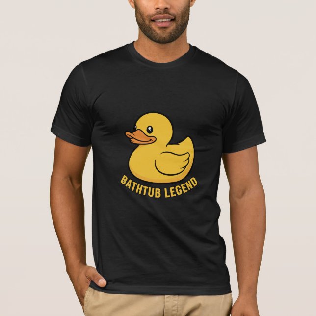Bathtub Legend – Minimalist Rubber Duck Streetwear T-Shirt (Vorderseite)