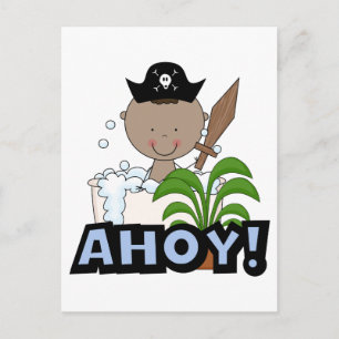 Bathtub Pirates - Afroamerikanischer Junge Postkarte