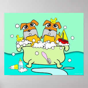 Bathtub Welpenposter 17 Poster