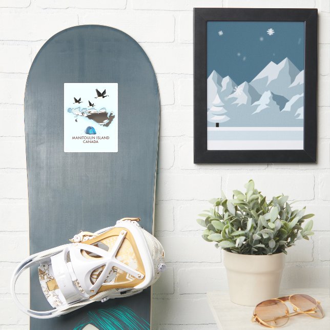 Bathurst Island Kanada Reiseplan Aufkleber (Snowboard)