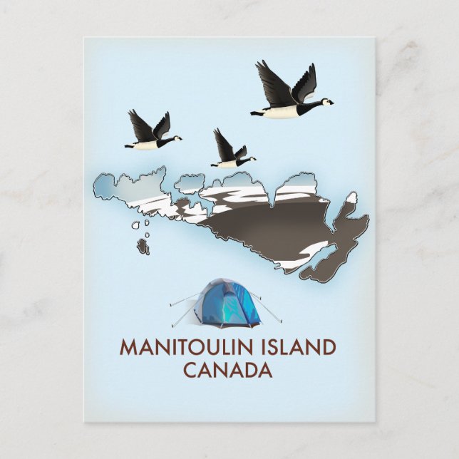 Bathurst Island Kanada Reiseplan Feiertagspostkarte (Vorderseite)