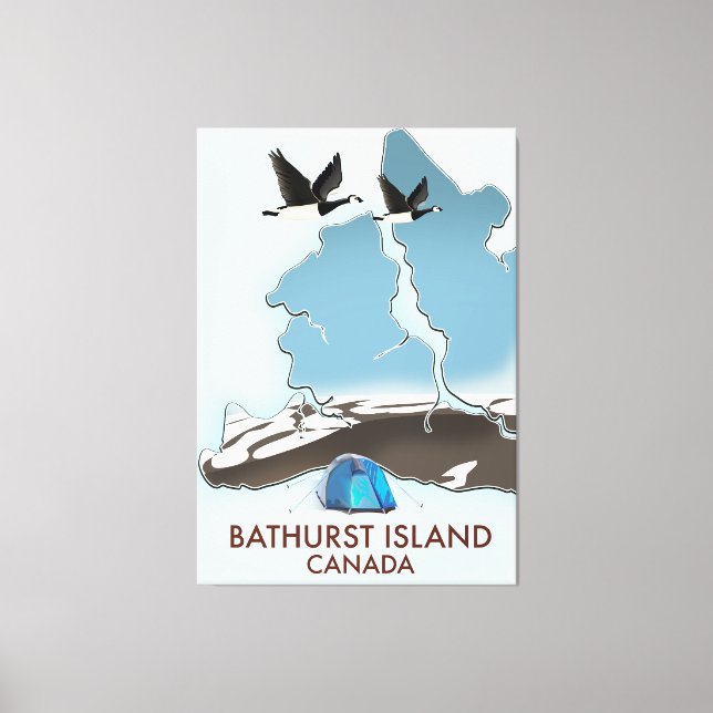 Bathurst Island Kanada Reiseplan Leinwanddruck (Vorderseite)