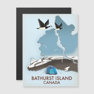 Bathurst Island Kanada Reiseplan Magnetkarte