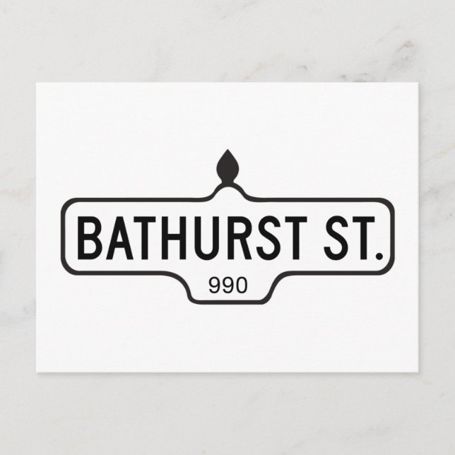 Bathurst Street, Toronto Street Sign Postkarte (Vorderseite)