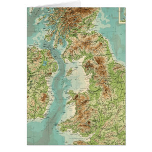 Bathyorographische Karte der Britischen Inseln
