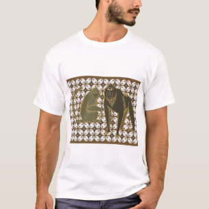 Batik-Affen im Retro-Stil mit Tribal-Mustern T-Shirt