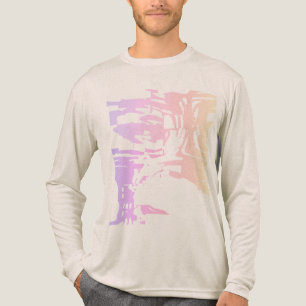 Batik-ähnliche zeitgenössische rosa Koralle Lilac  Tri-Blend Shirt