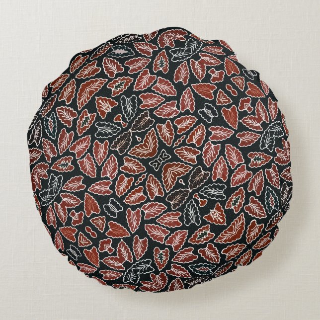 Batik Banten Simbut Round Pouf Rundes Kissen (Rückseite)