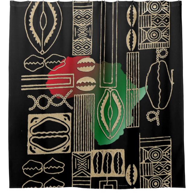 Batik Beads Motif Duschvorhang (Vorderseite)