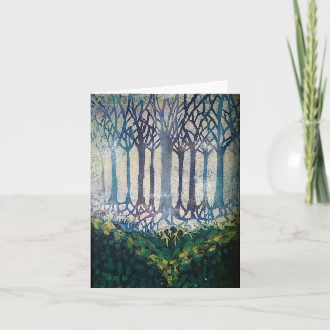 Batik-Blankekarte Dankeskarte (Vorderseite)