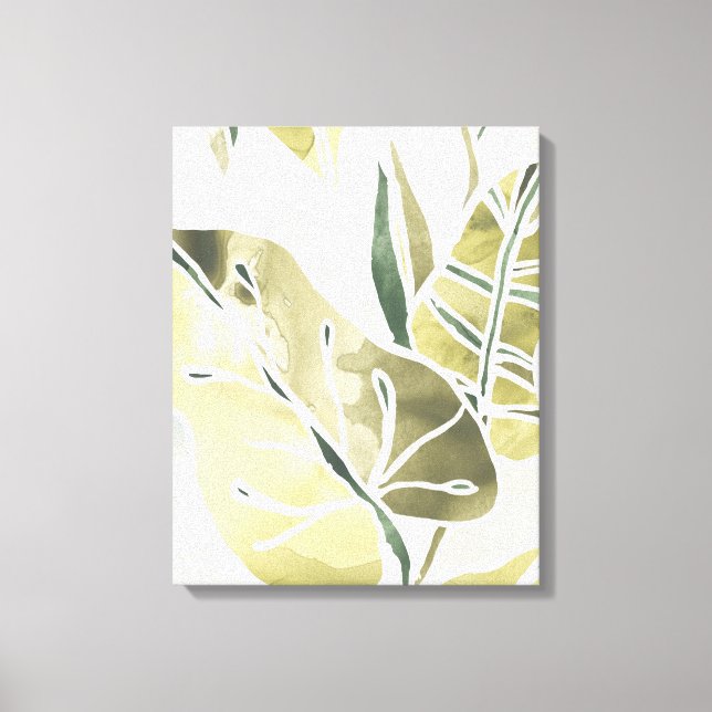 Batik-Blätter Leinwanddruck (Vorderseite)