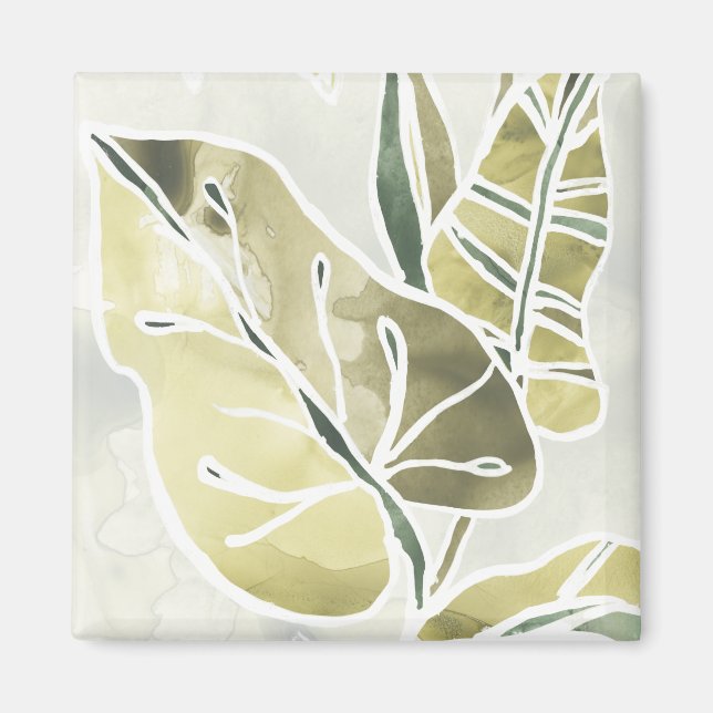 Batik-Blätter Magnet (Vorne)