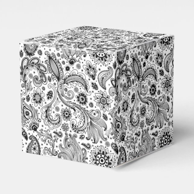 Batik Boho Blumenmuster Geschenkschachtel (Vorderseite)