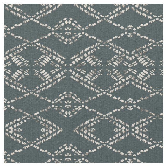 Batik Boho Schwarz Ikat monochrom geometrisch  Stoff (Nahaufnahme)