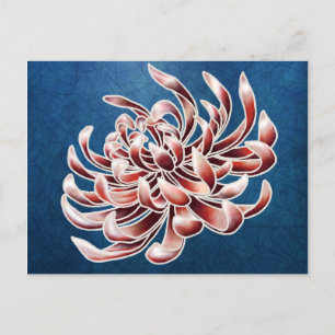 Batik Chrysanthemum Postkarte