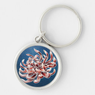 Batik Chrysanthemum Schlüsselanhänger