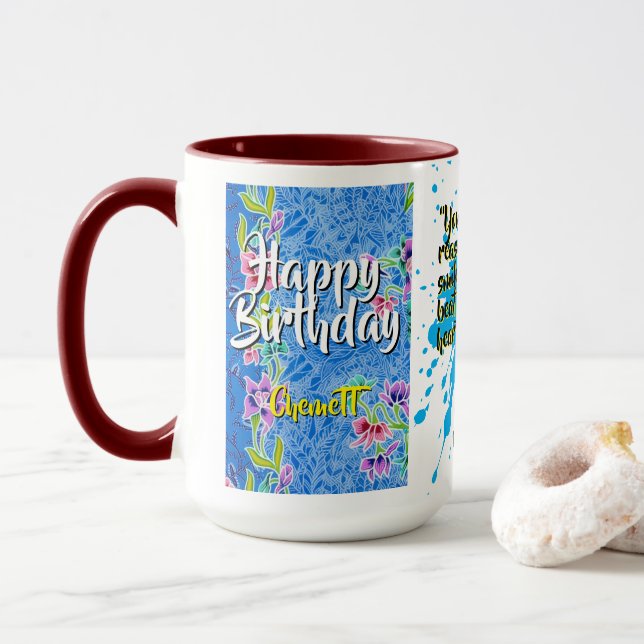 Batik Combo Mug CM11-01 Aquarius Tasse (Mit Donut)