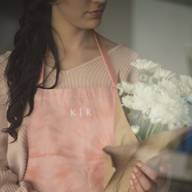 Batik | Coral Pink Moderne Pastell Schürze (Von Creator hochgeladen)