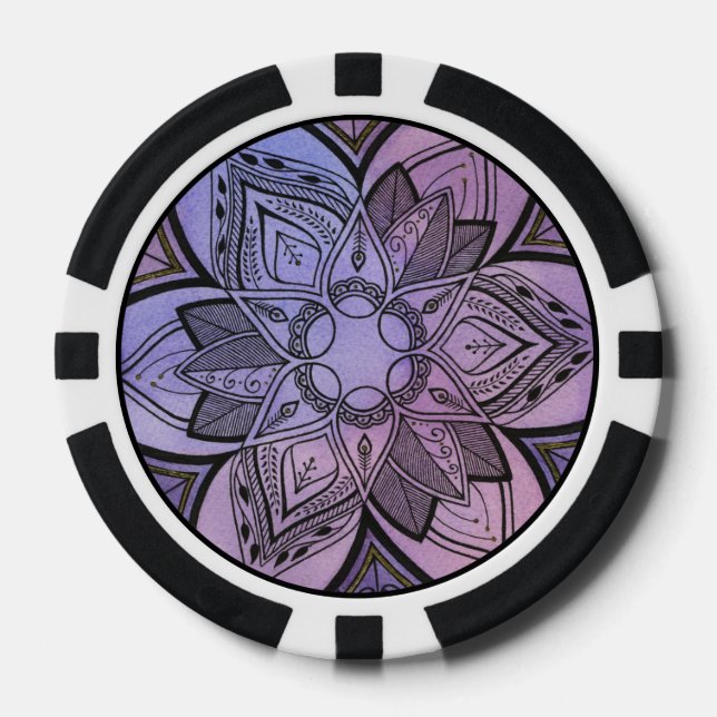 Batik-Design Pokerchips (Vorderseite)