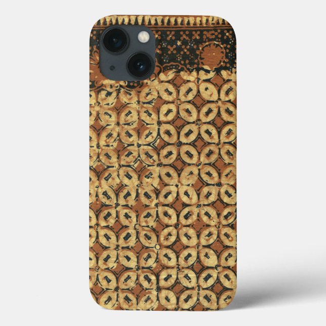 Batik Earthy Coffee Bean Elegant Rustikal geplagt Case-Mate iPhone Hülle (Rückseite)