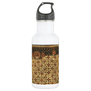 Batik Earthy Coffee Bean Elegant Rustikal geplagt Edelstahlflasche