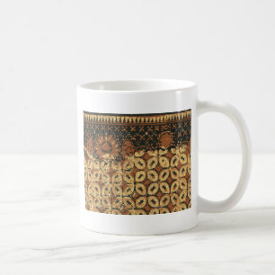 Batik Earthy Coffee Bean Elegant Rustikal geplagt Kaffeetasse