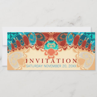 Batik Exotic Geburtstag / Besondere Anlass Einladu Einladung