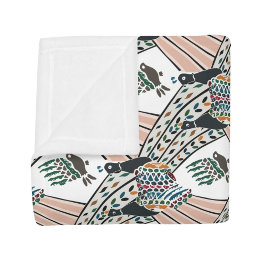 Batik Garut Merak Ngibing Fleece Blanket