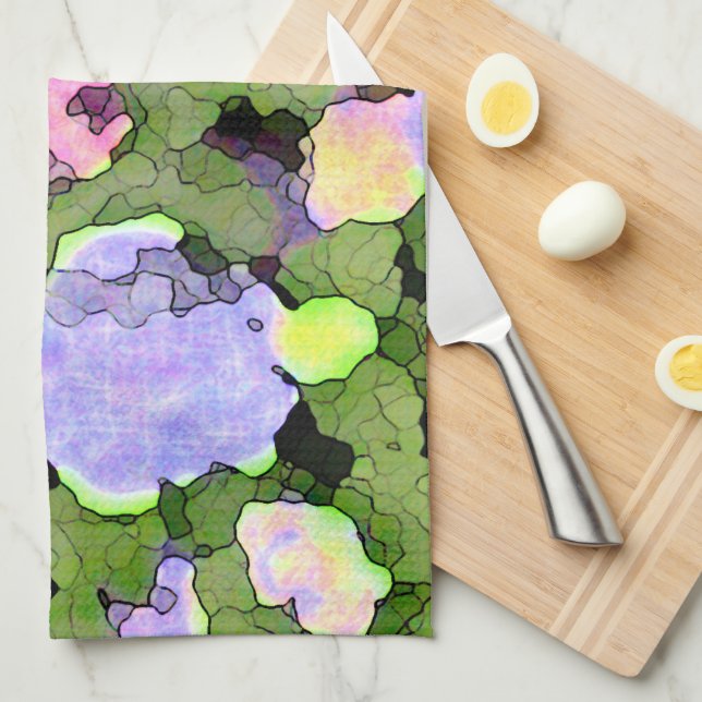 Batik Hydrangeas Geschirrtuch (Viertel Falte)