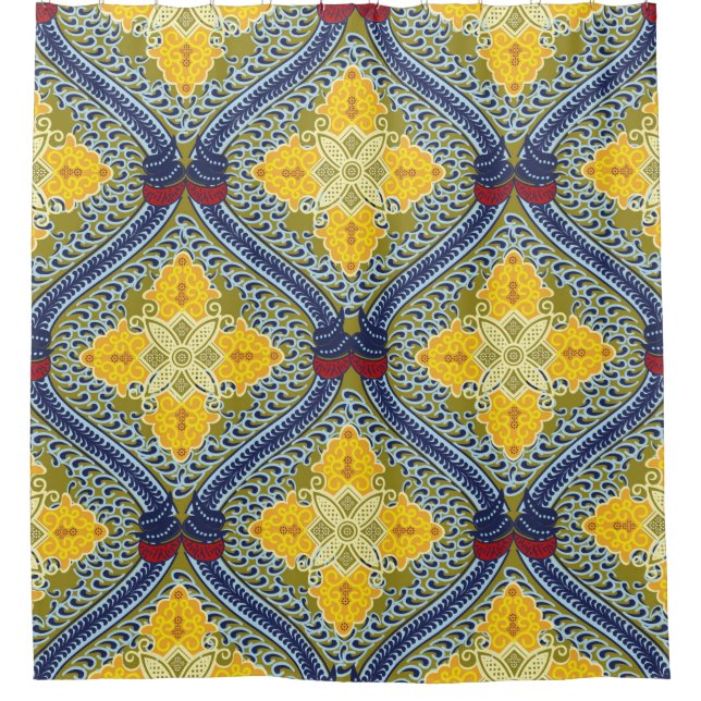 Batik Indonesisch: ist eine Technik der wachsresis Duschvorhang (Vorderseite)