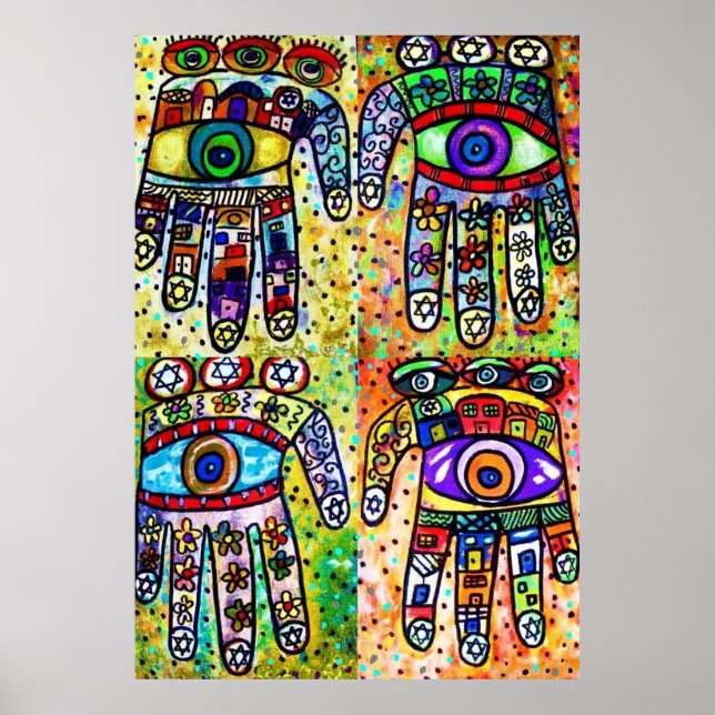 Batik Judaika Hamsas Poster (Vorne)