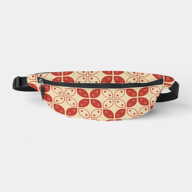 Batik Kawung, indonesisches Muster, Javanisch, Eth Bauchtasche (Vorderseite)