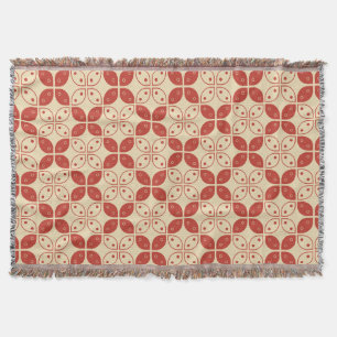 Batik Kawung, indonesisches Muster, Javanisch, Eth Decke