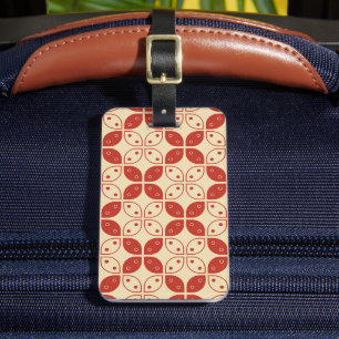 Batik Kawung, indonesisches Muster, Javanisch, Eth Gepäckanhänger
