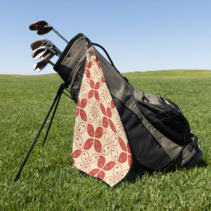 Batik Kawung, indonesisches Muster, javanisch, eth Golfhandtuch
