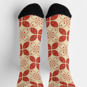 Batik Kawung, indonesisches Muster, Javanisch, Eth Socken