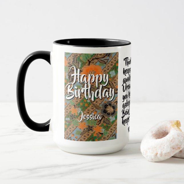 Batik-Kombitasse CM01-01 Widder Tasse (Mit Donut)