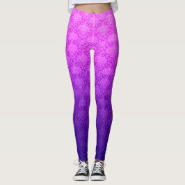 Batik-Leggings mit rosa und blauen Noten Leggings