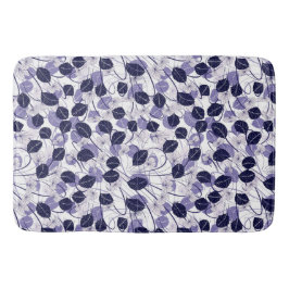 Batik Lila Blätter und Weinbilder Badematte