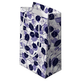 Batik Lila Blätter und Weinbilder Kleine Geschenktüte