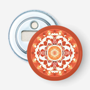 Batik Mandala Muster in Rust Red Flaschenöffner